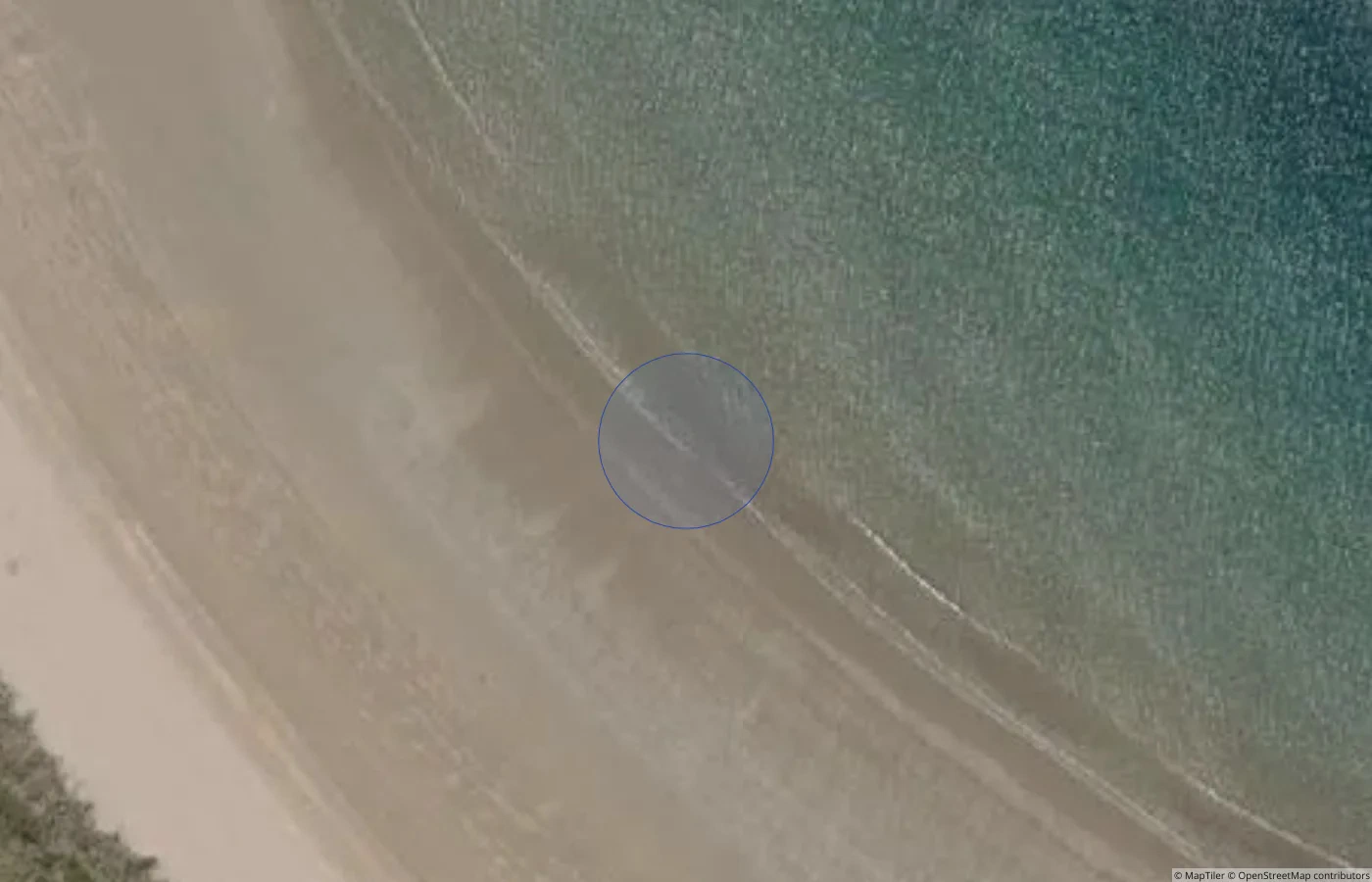 Aerial map view of Mullaghmore Beach in County Sligo