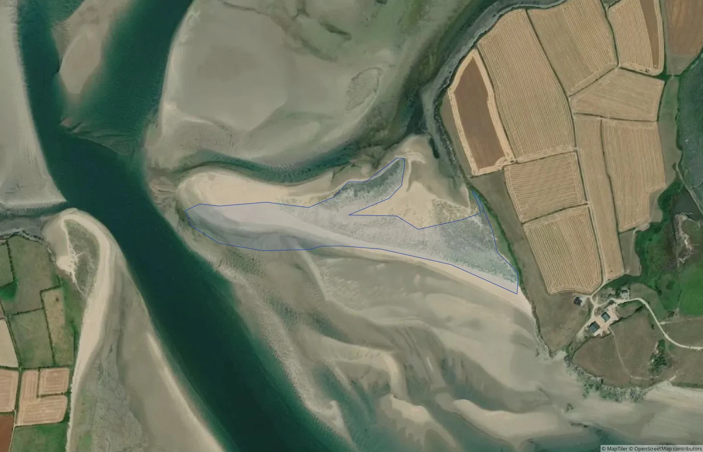 Aerial map view of Unnamed Natural Shore — Fethard and Baginbun Coast 01 in County Wexford