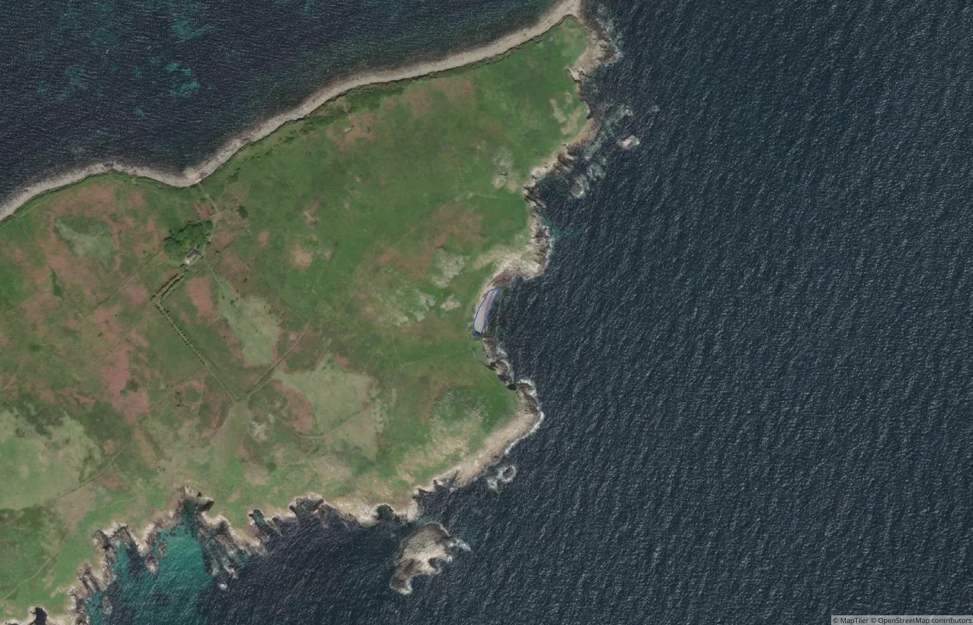 Aerial map view of Unnamed Gravel Shore — Kilmore and Ballyteige Coast 09 in County Wexford