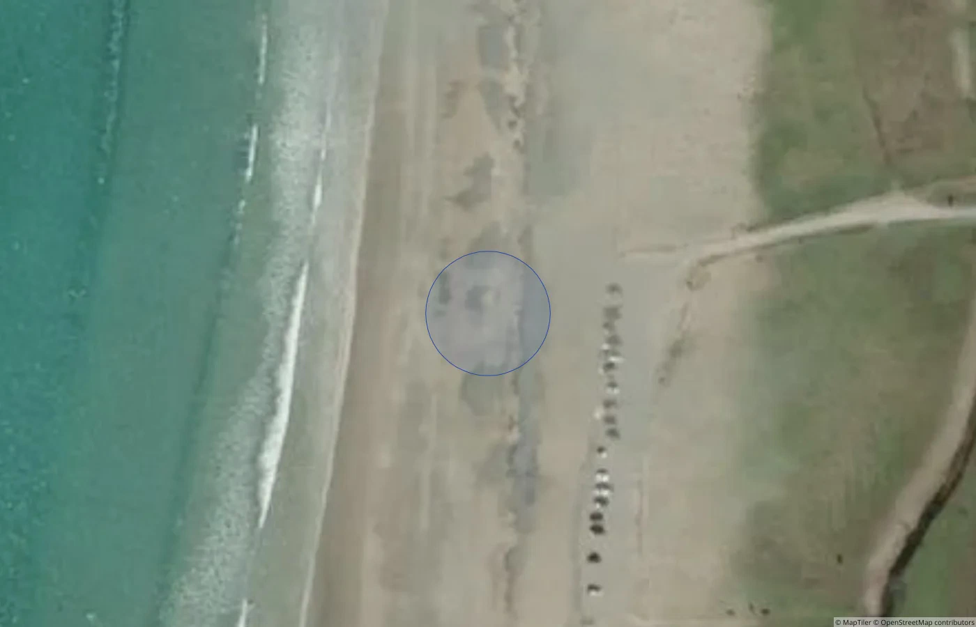 Aerial map view of Carrowniskey Beach, Louisburgh in County Mayo
