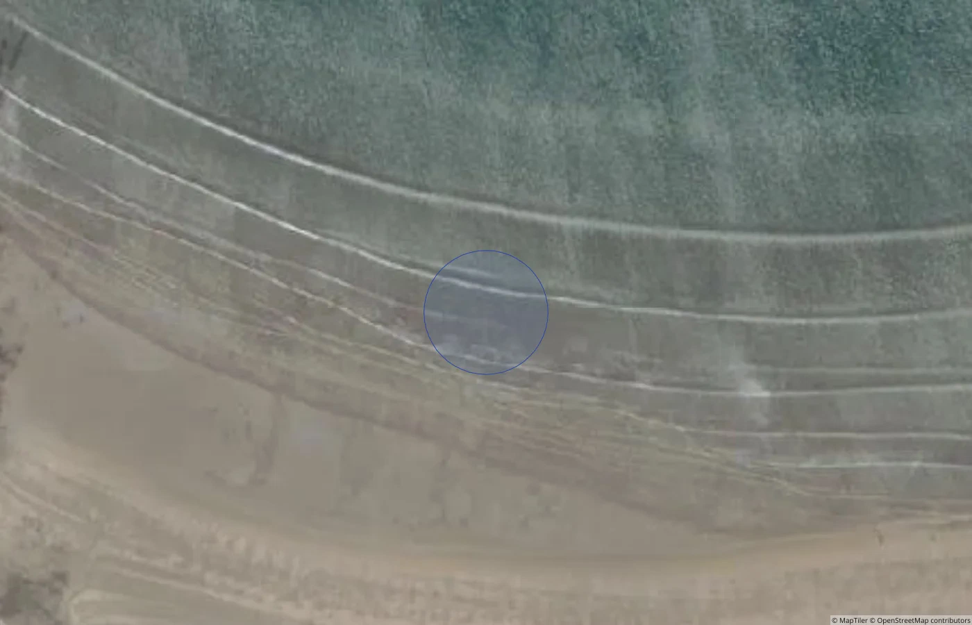 Aerial map view of Streedagh Beach in County Sligo