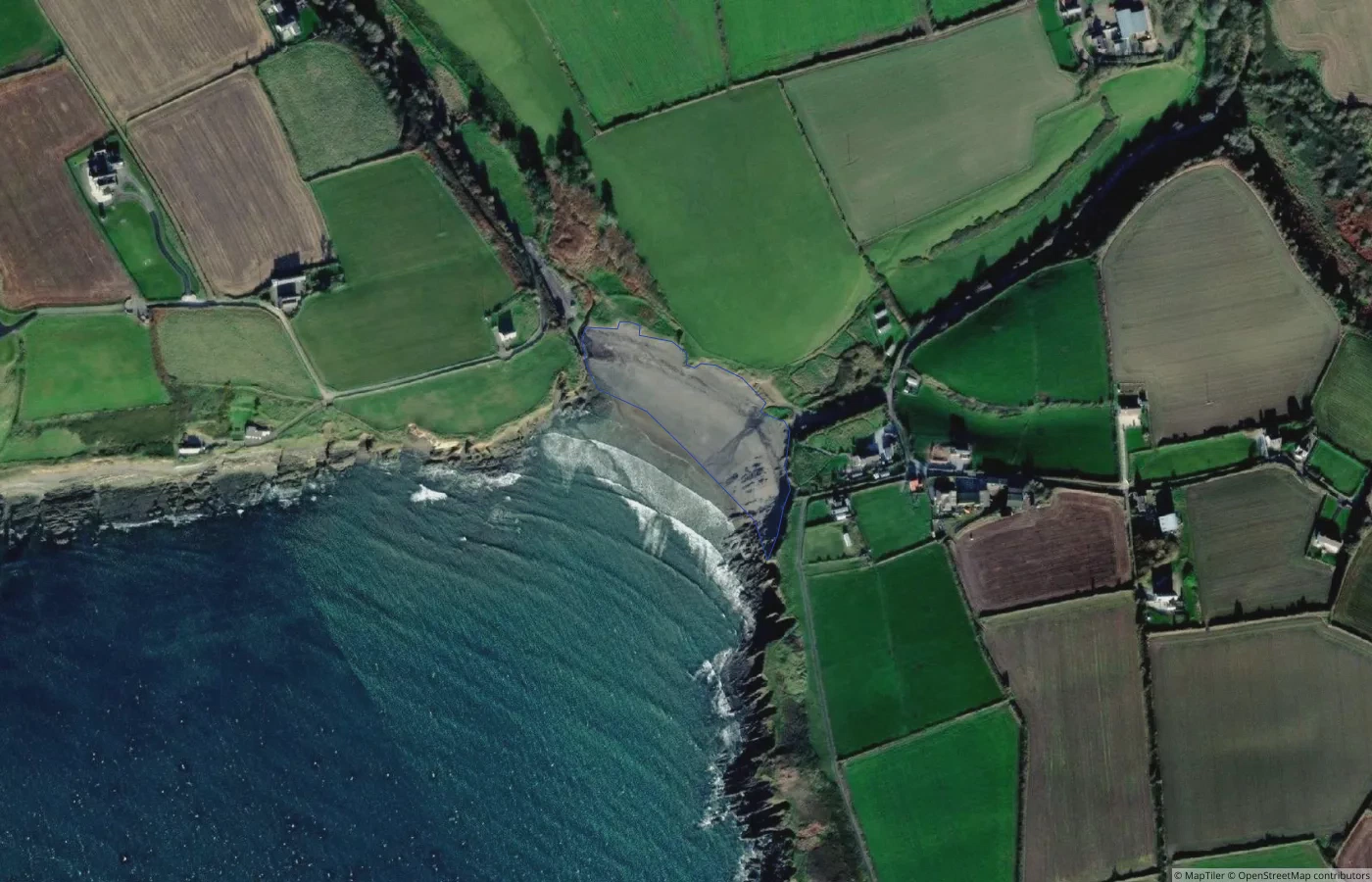 Aerial map view of Inch in County Cork