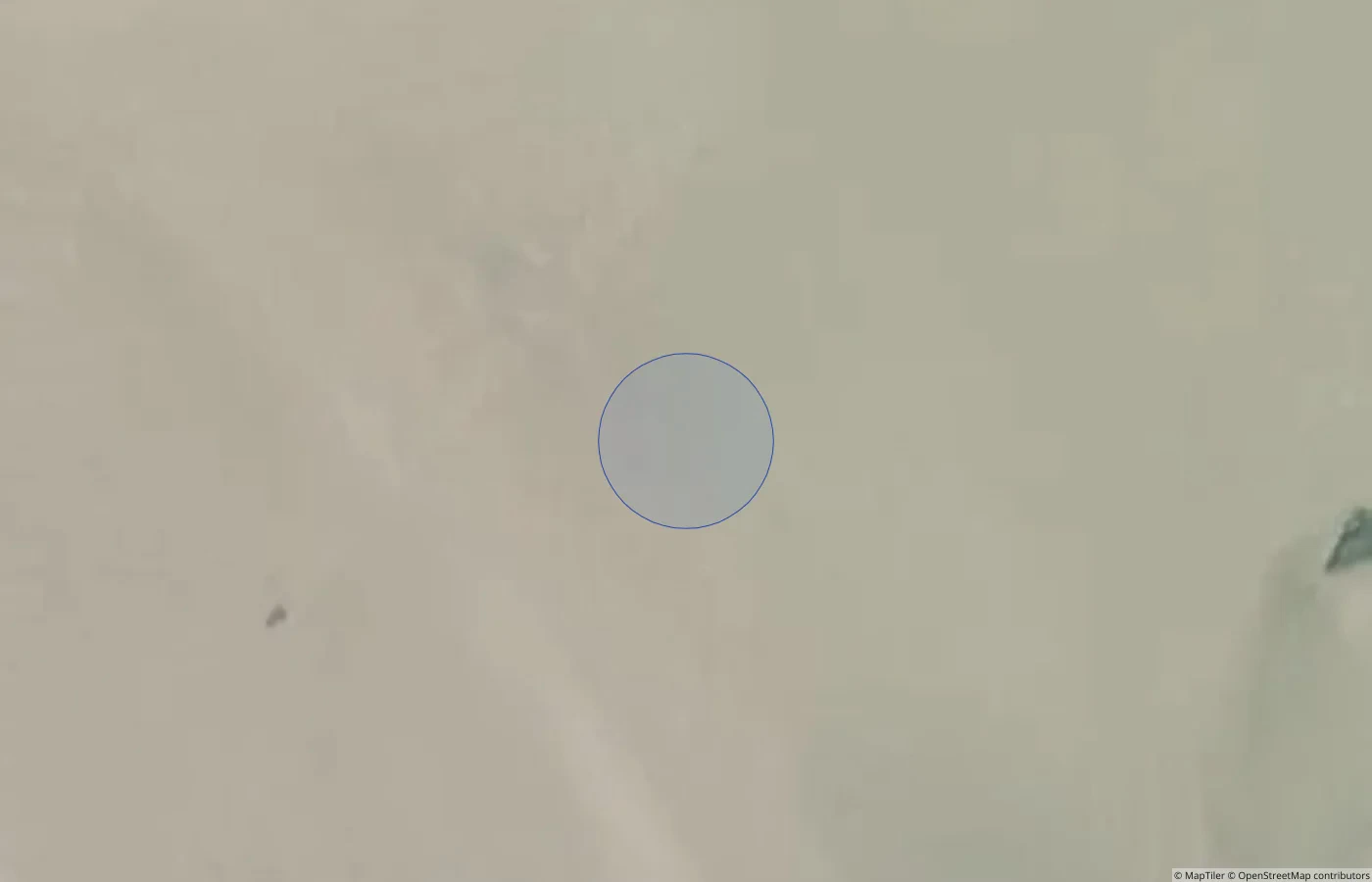 Aerial map view of Omey Island Strand in County Galway