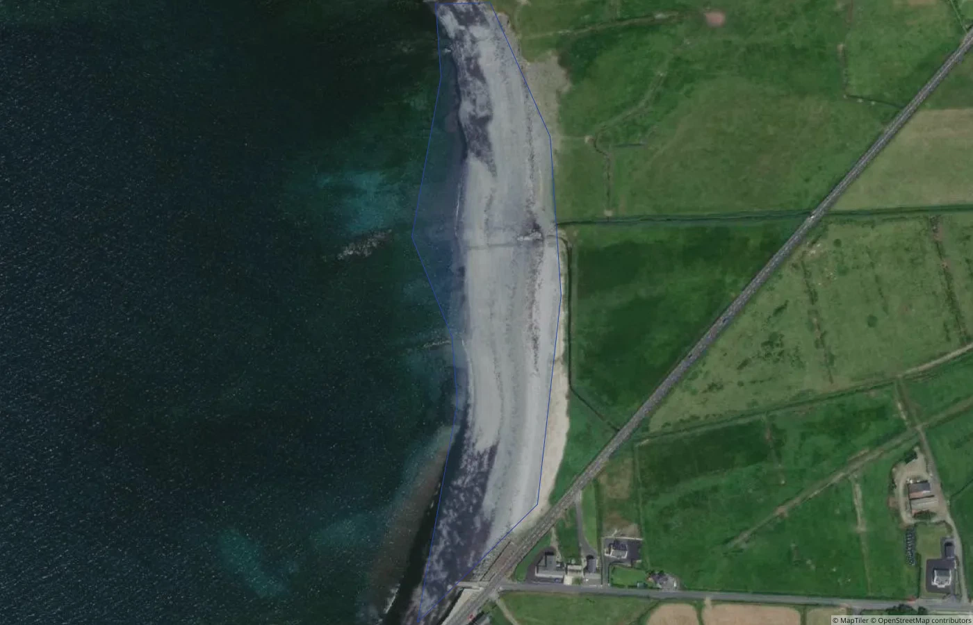 Aerial map view of Quilty in County Clare