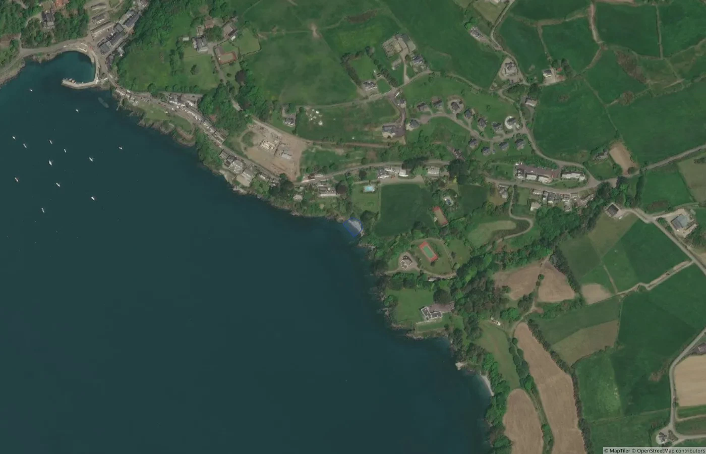 Aerial map view of Terrace Strand in County Cork