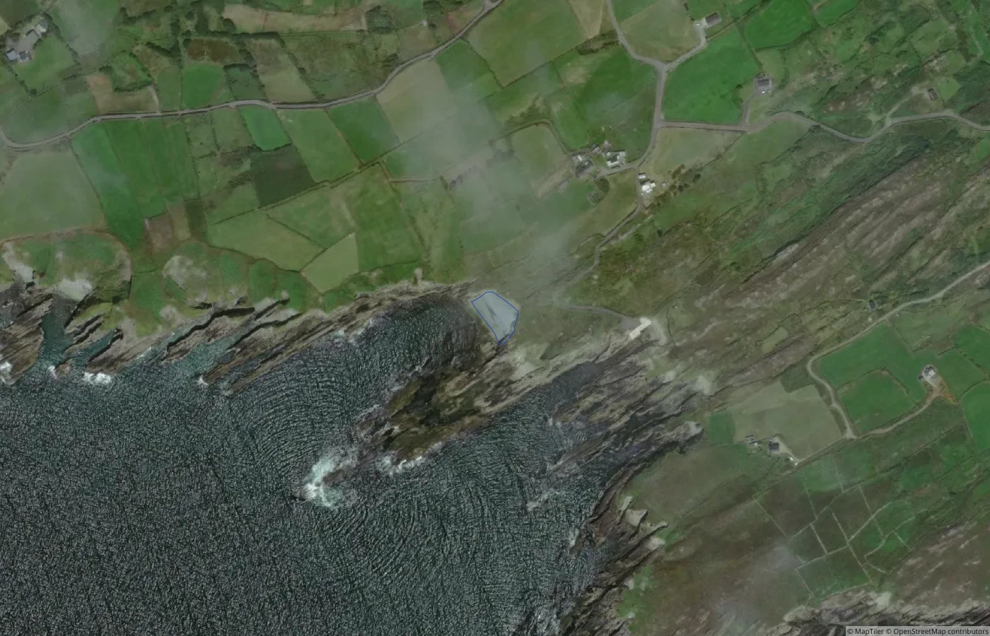 Aerial map view of Trabane in County Cork