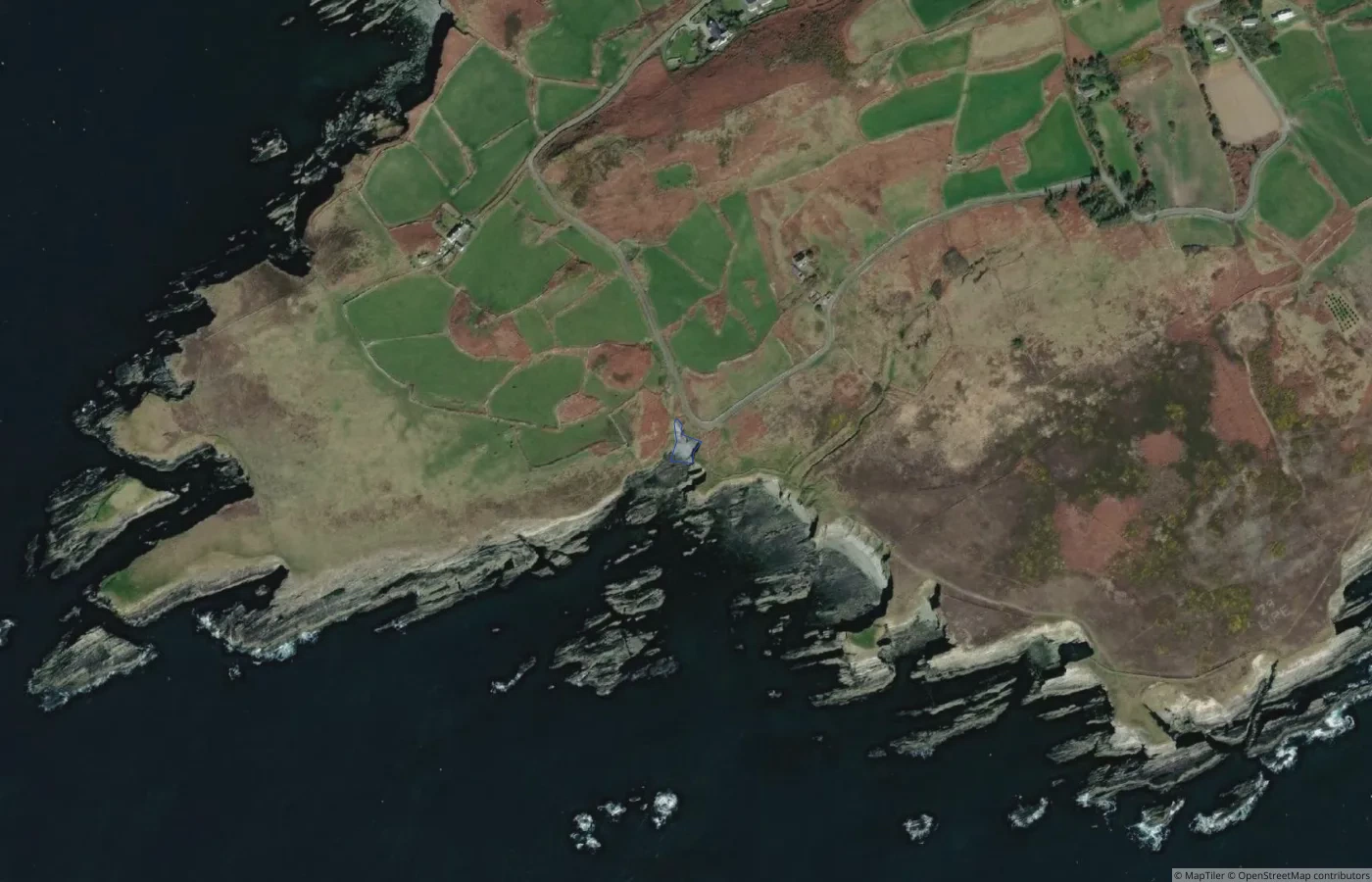 Aerial map view of Cuasín in County Cork