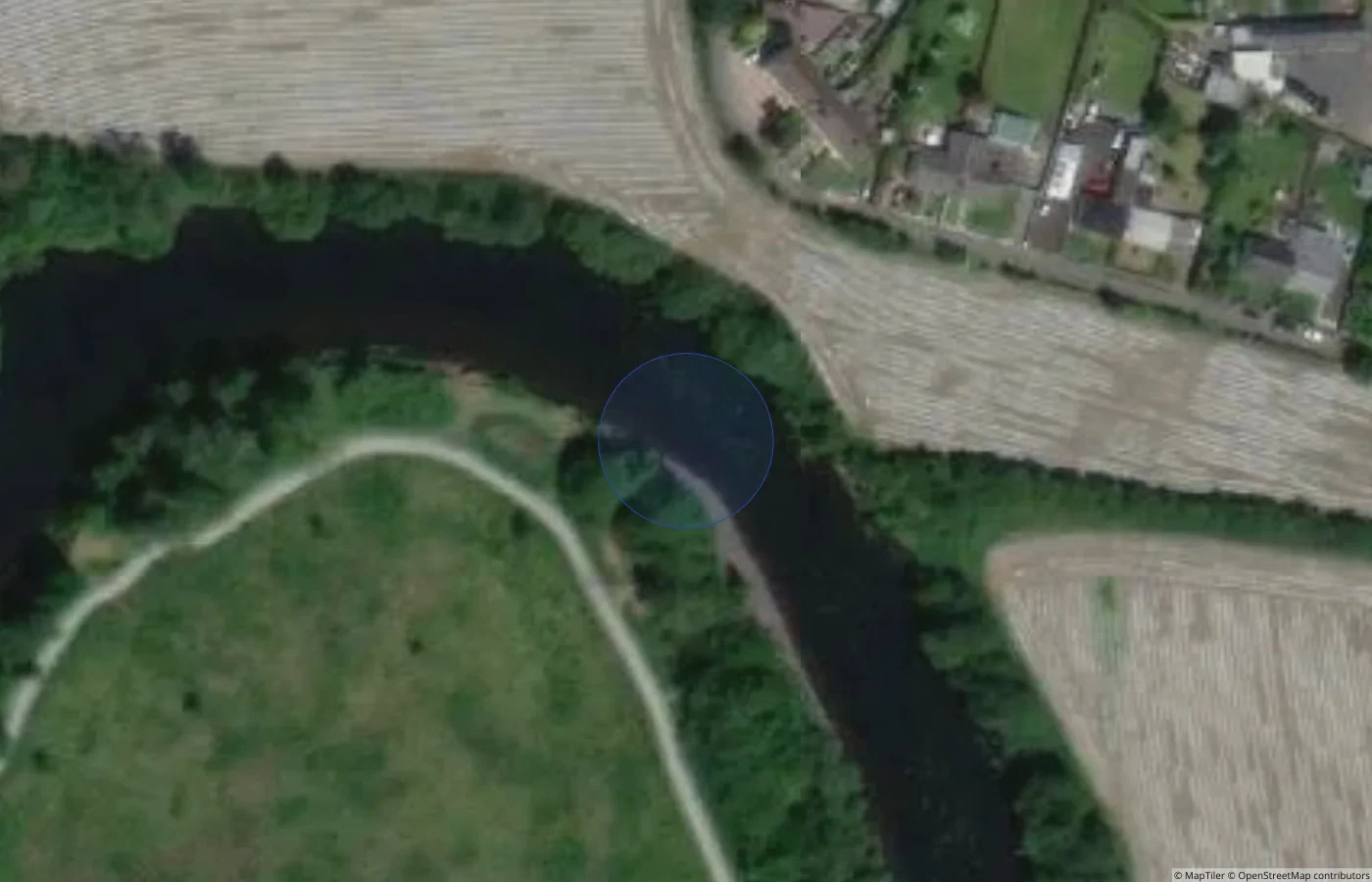 Aerial map view of Stone Beach at Leemount in County Cork