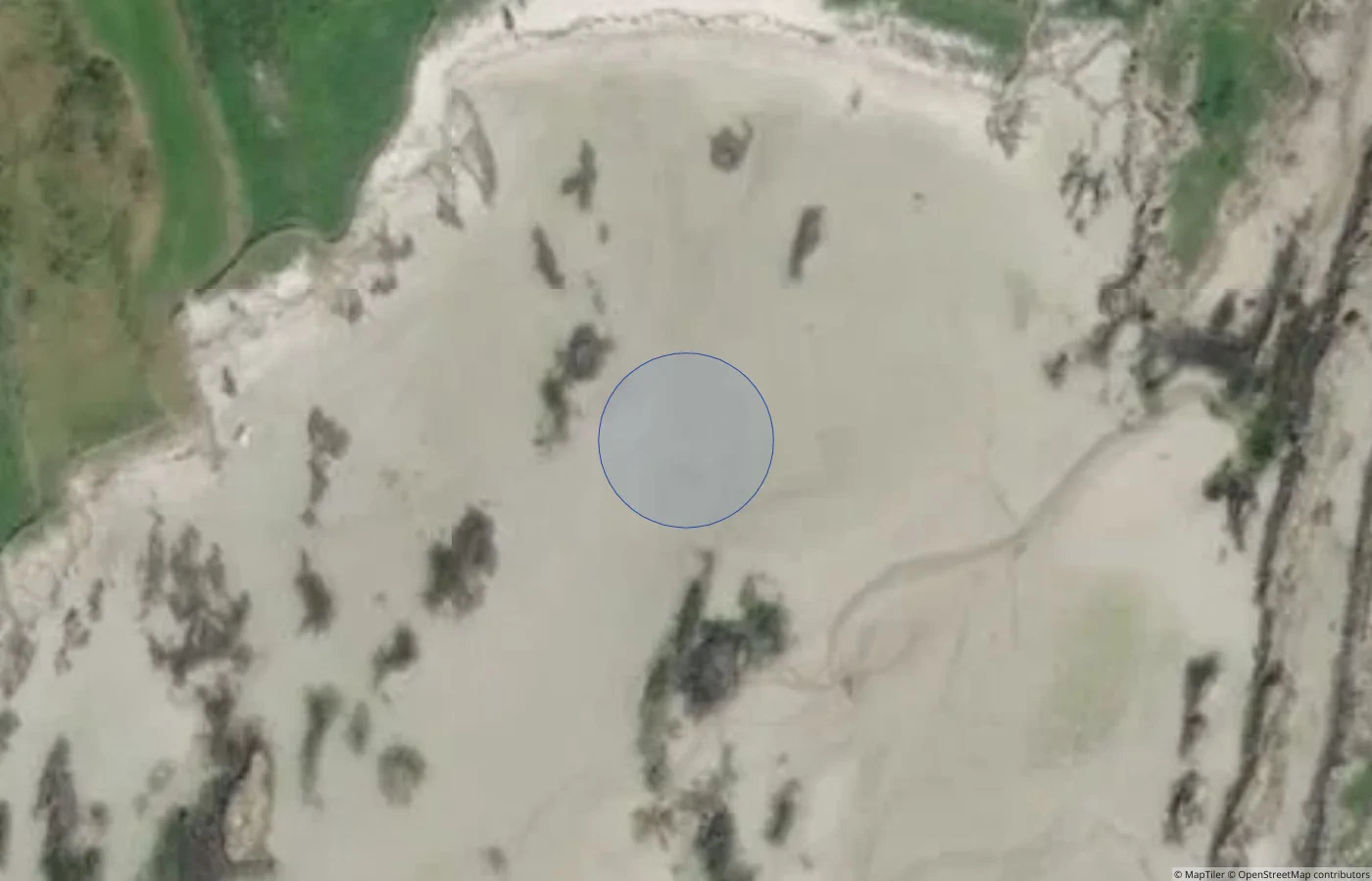 Aerial map view of Trá Chaladh Fínis, Carna in County Galway