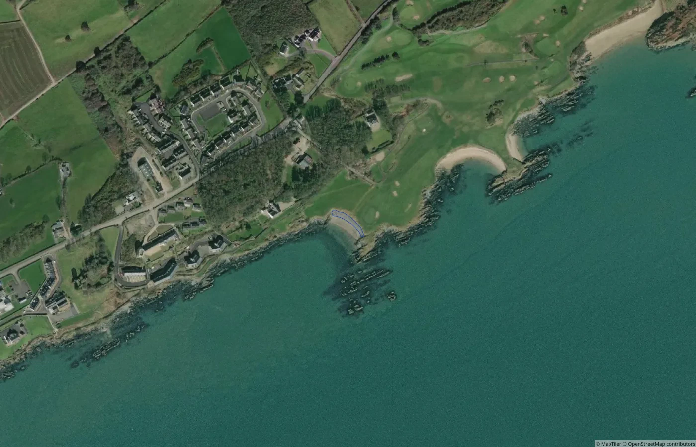 Aerial map view of Unnamed Gravel Shore — Inishowen East Coast 26 in County Donegal
