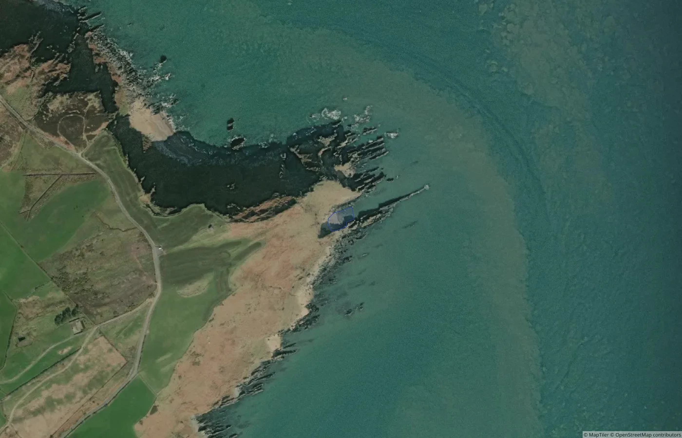 Aerial map view of Unnamed Sand Shore — Inishowen East Coast 06 in County Donegal