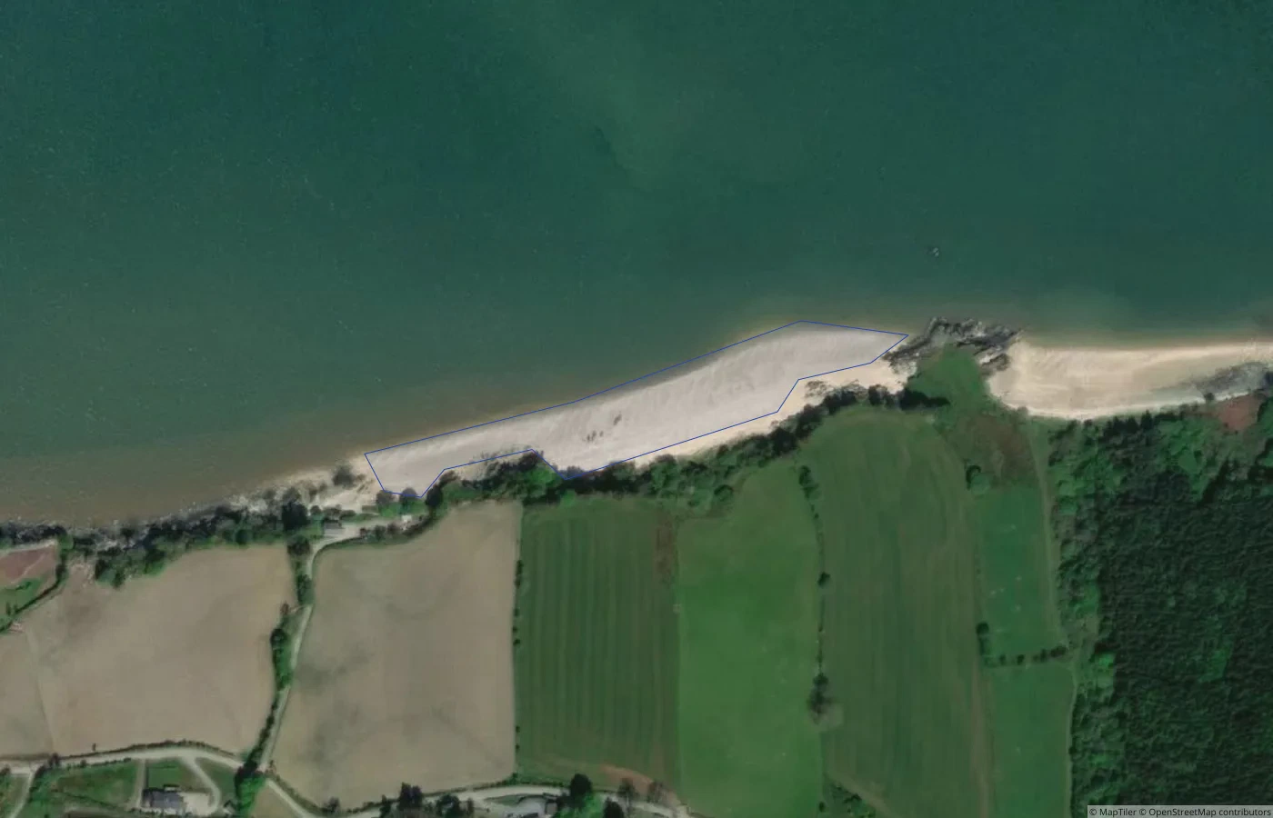 Aerial map view of Carricknaha in County Donegal