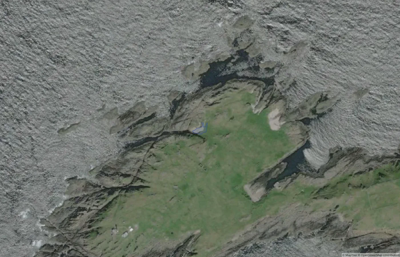 Aerial map view of Unnamed Natural Shore — Malin Head Coast 01 in County Donegal