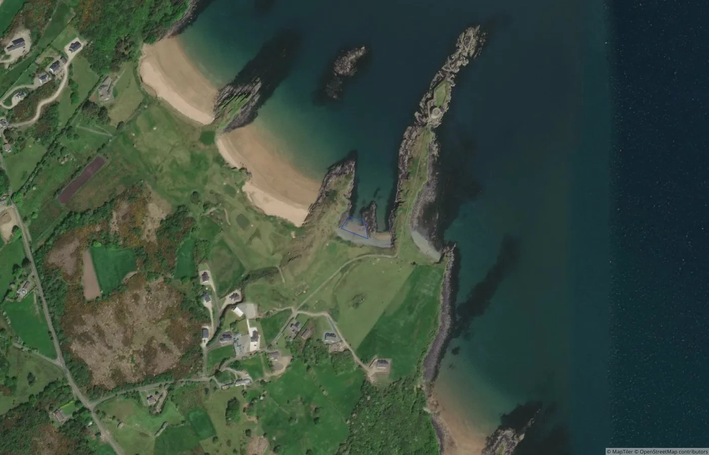 Aerial map view of Unnamed Natural Shore — Lough Swilly Coast 03 in County Donegal