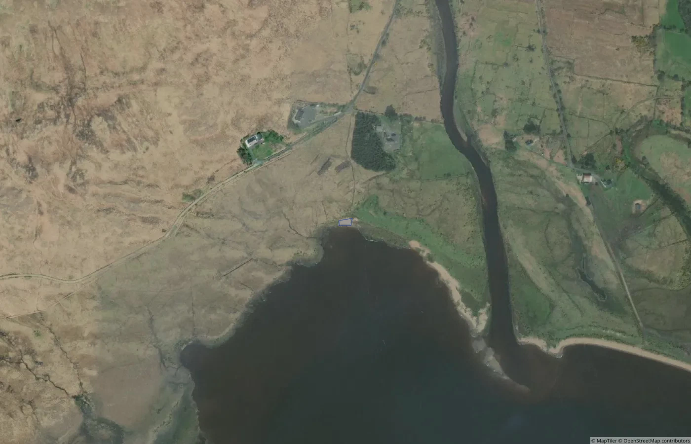 Aerial map view of Unnamed Natural Shore — Clew Bay and Mayo East Coast 03 in County Mayo