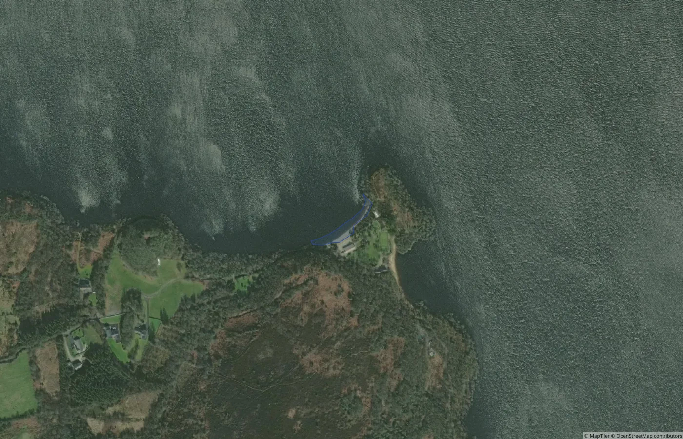 Aerial map view of Unnamed Natural Shore — Clew Bay and Mayo East Coast 01 in County Mayo