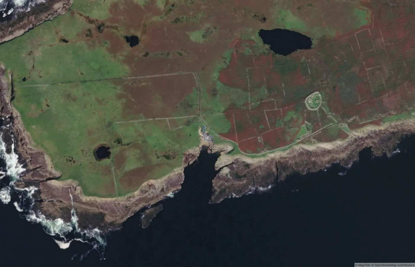 Aerial map view of Unnamed Pebble Shore — Streedagh and North Sligo Coast 01 in County Sligo