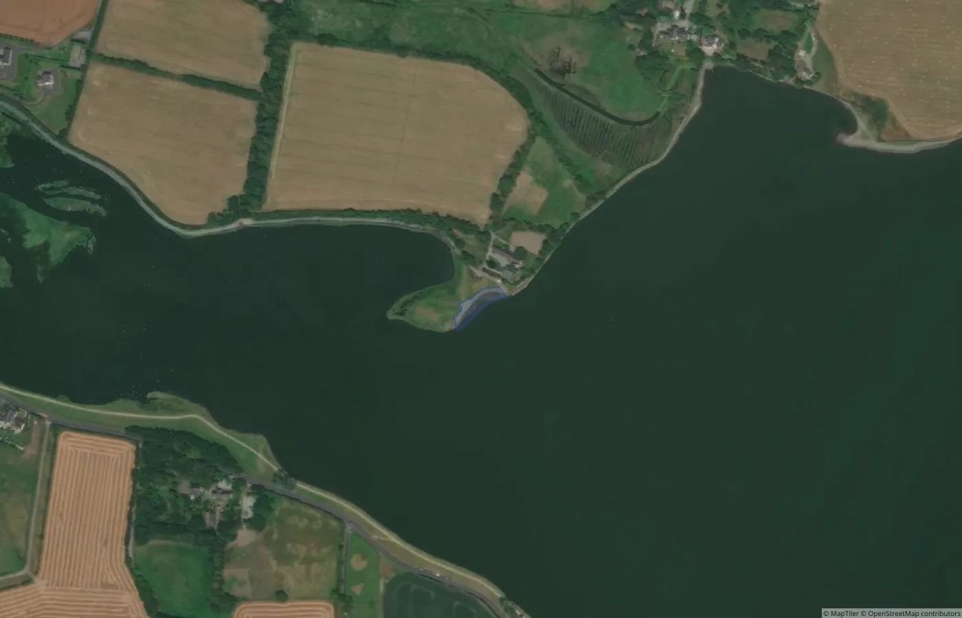 Aerial map view of Unnamed Fine gravel Shore — Donabate Coast 04 in County Dublin