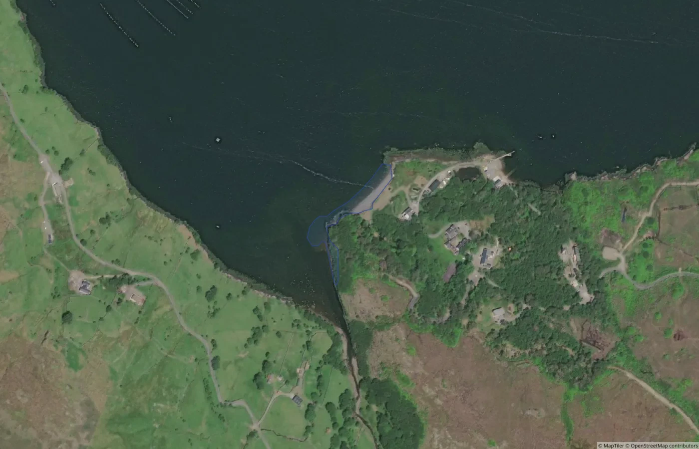 Aerial map view of Unnamed Pebble Shore — South Connemara Coast 02 in County Galway