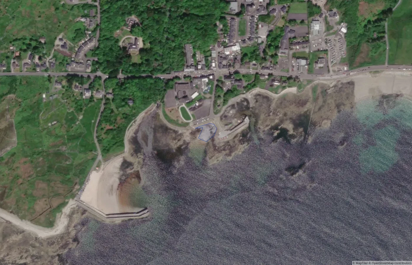 Aerial map view of Seanchéibh an Spidéil in County Galway